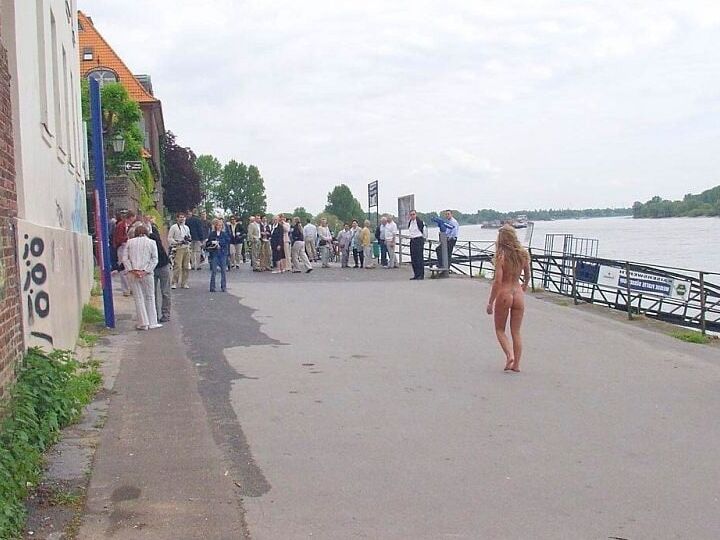 Mix naked and fucked in public