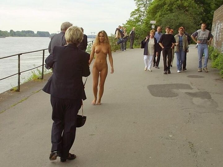 Mix naked and fucked in public