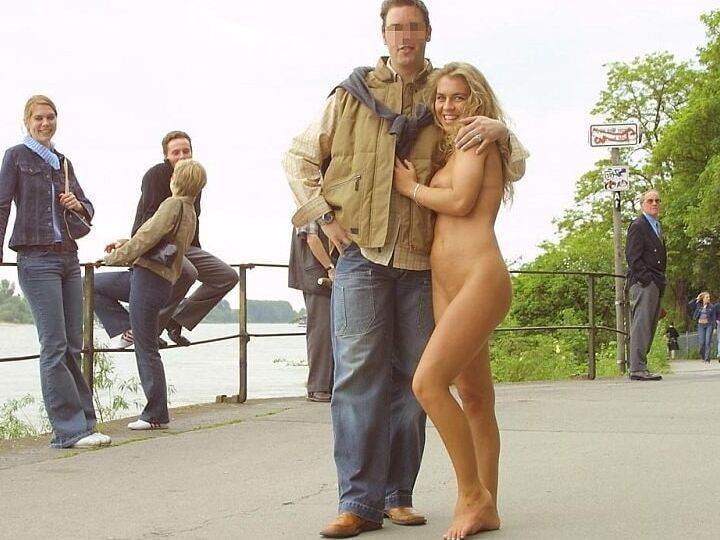 Mix naked and fucked in public