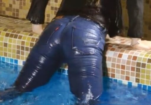 Wet Levis jeans