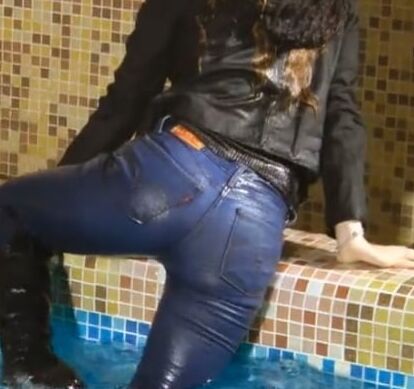 Wet Levis jeans