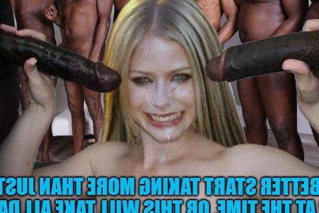 Celebrity gangbang captions (Avril)