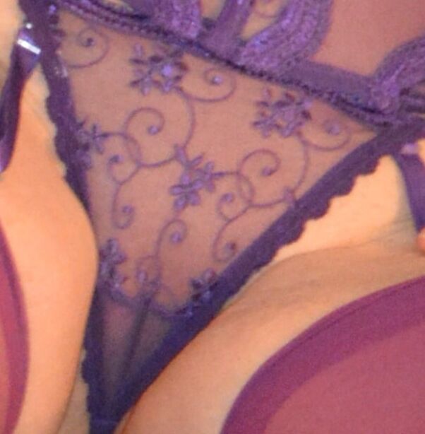Purple Bustier Lounging