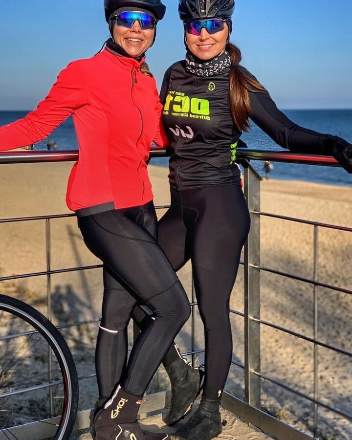 Girl Wearing Cycling Tights
