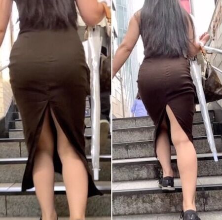 Clothed butt