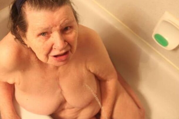 Granny pissing