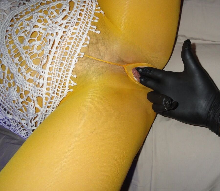 Pantyhose Masturbation Wand Fucking