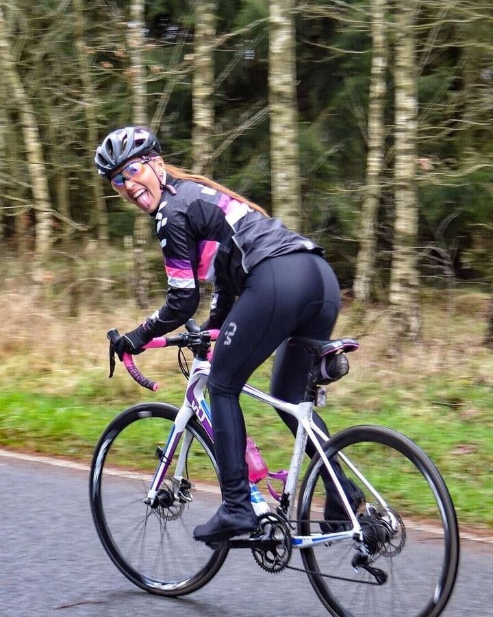 Girl Wearing Cycling Tights