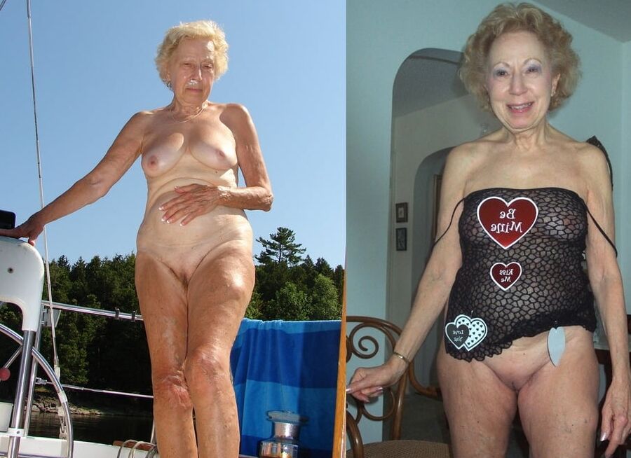 Granny Norine dressed and undressed