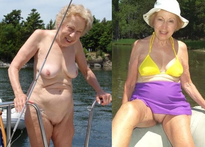 Granny Norine dressed and undressed