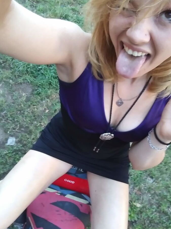 Sexy girl poseing on my bike