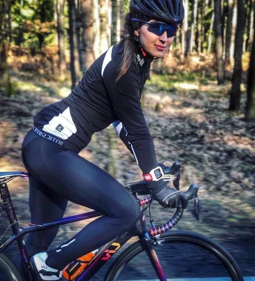 Girl Wearing Cycling Tights