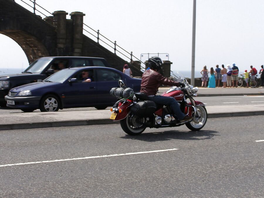 Sexy girl poseing on my bike