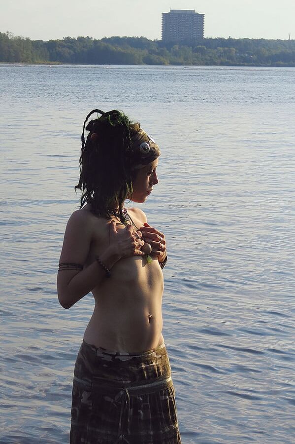 Girl with piercings and tattoos