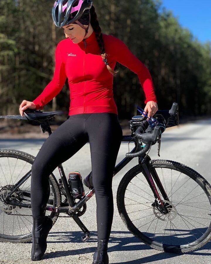 Girl Wearing Cycling Tights