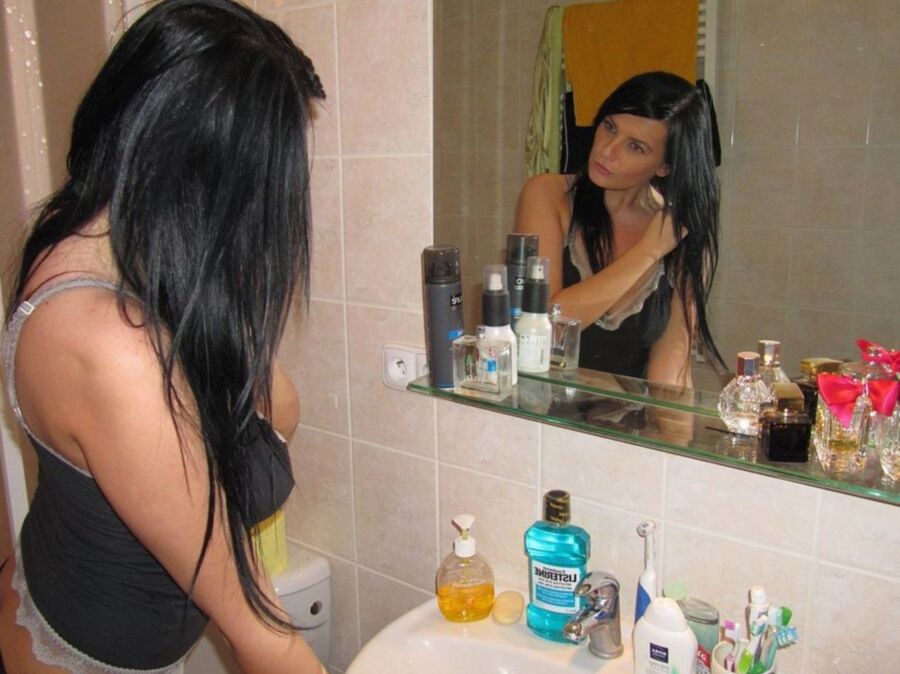 Slim sexy brunette