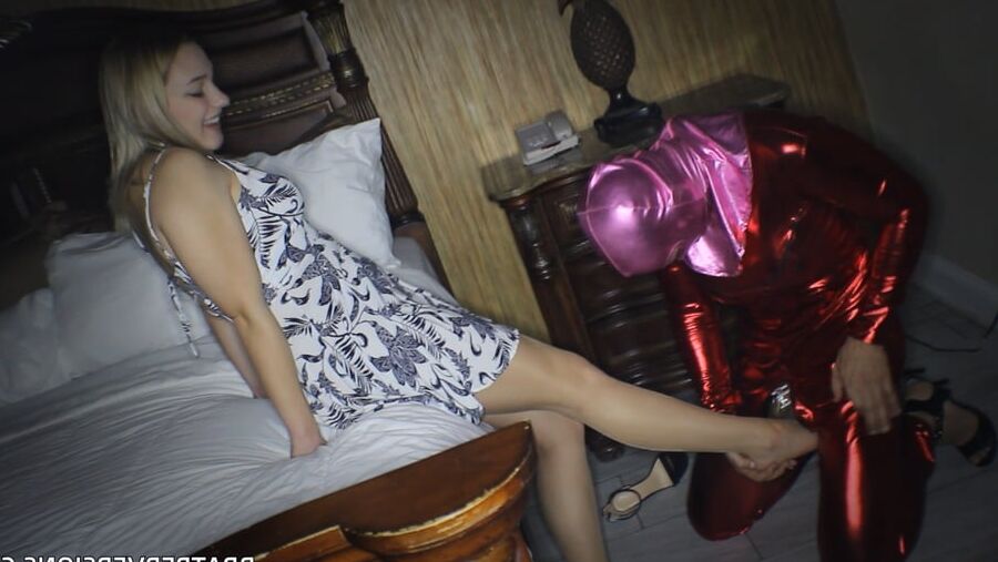 Blonde Femdom &amp; Pegging Initiation