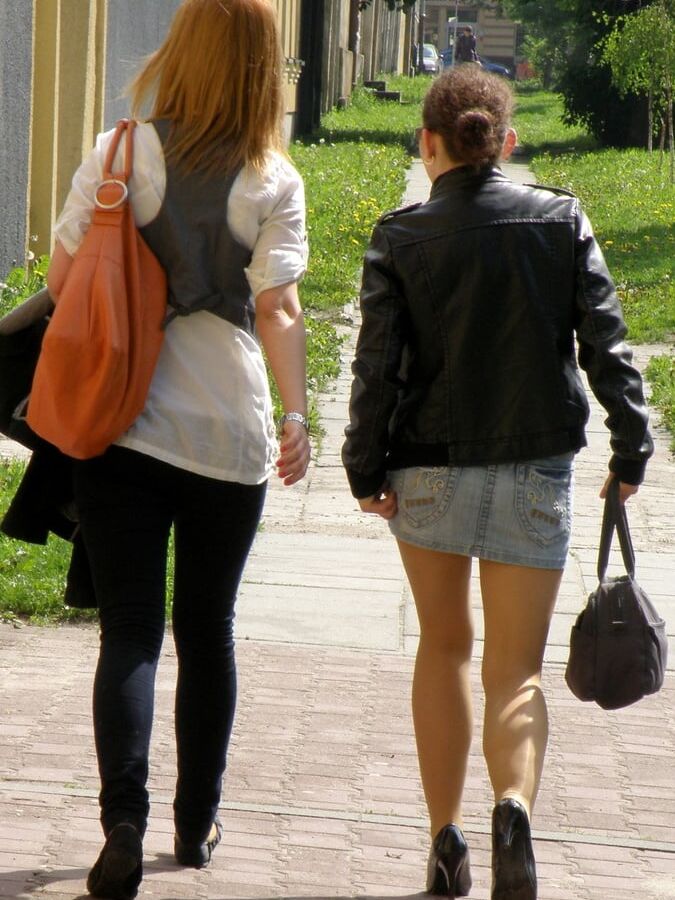 Street Pantyhose - Cheap Cunt in Cheap Tan Pantyhose