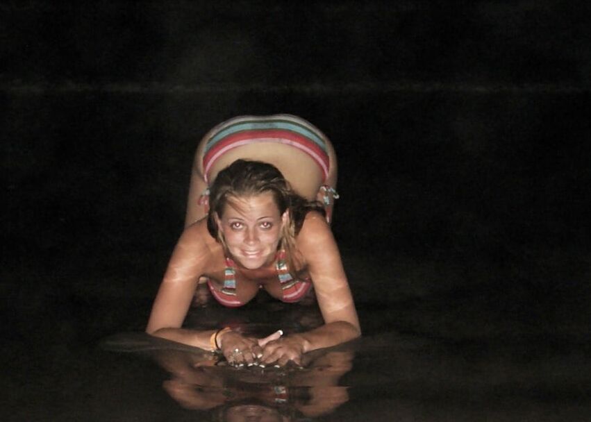 Big Fake Tit Honeymoon MILF Sucks Cock And Enjoys The Beach