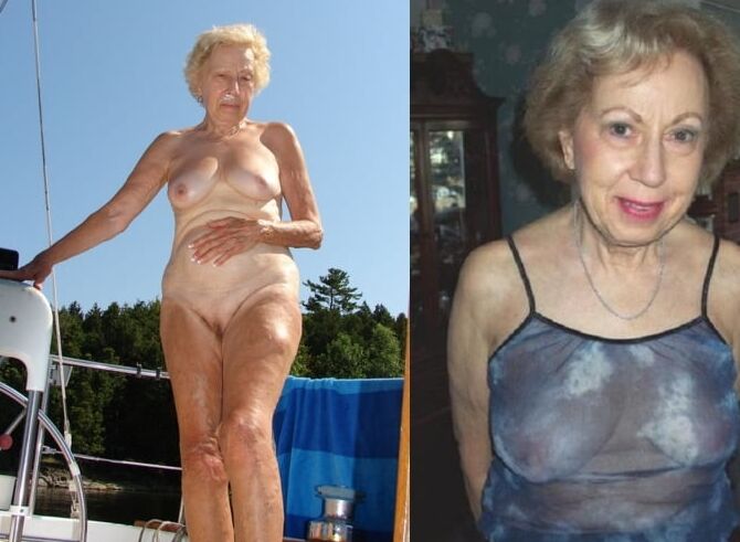 Granny Norine dressed and undressed