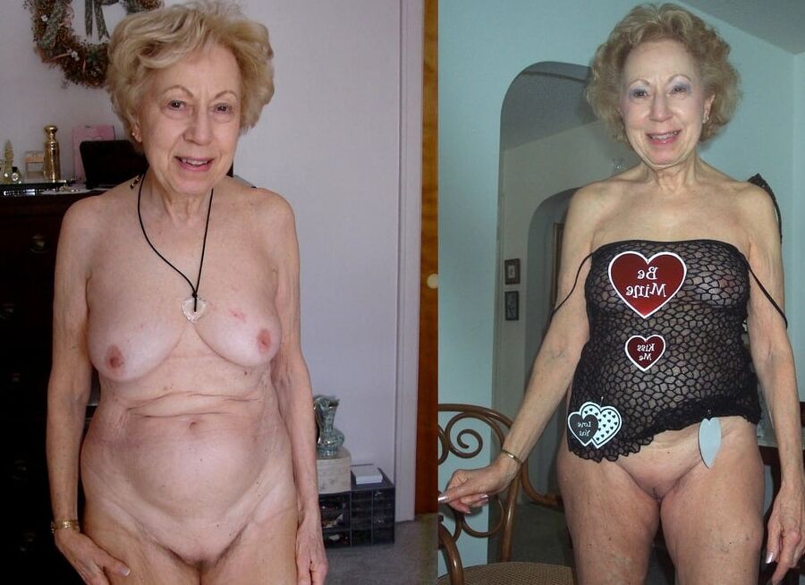 Granny Norine dressed and undressed