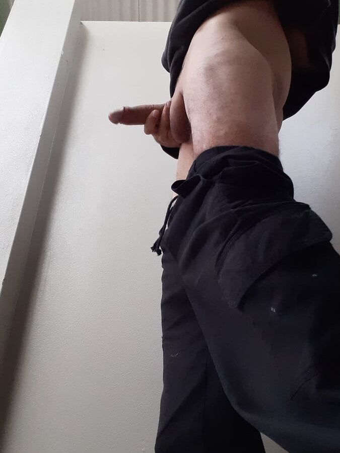 Out and about with my horny cock looking for a hungry mouth