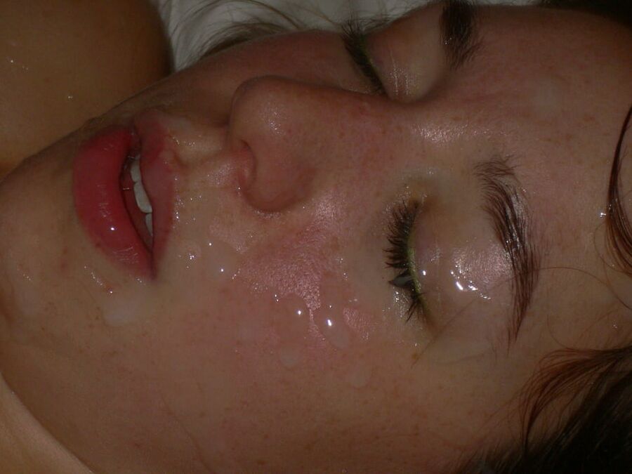 Cute brunette drains the cum from alot of cocks
