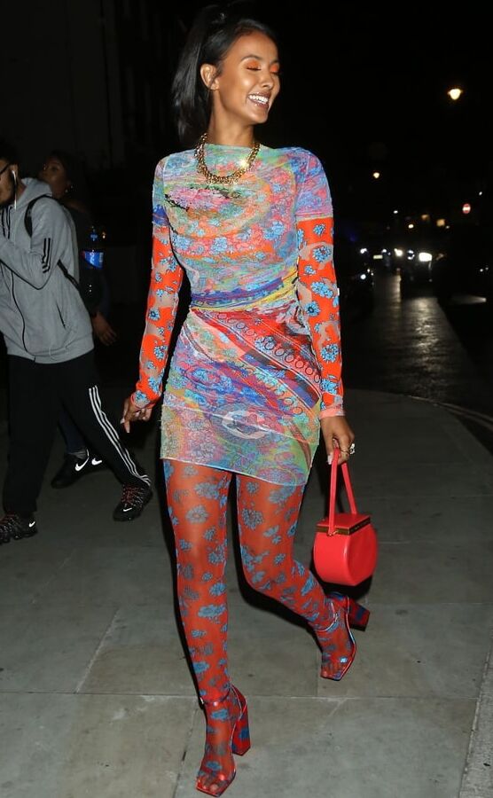 Maya Jama - UK Television Presenter in Tights