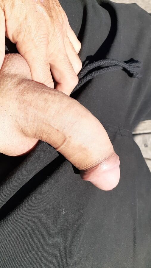 Out and about with my horny cock looking for a hungry mouth