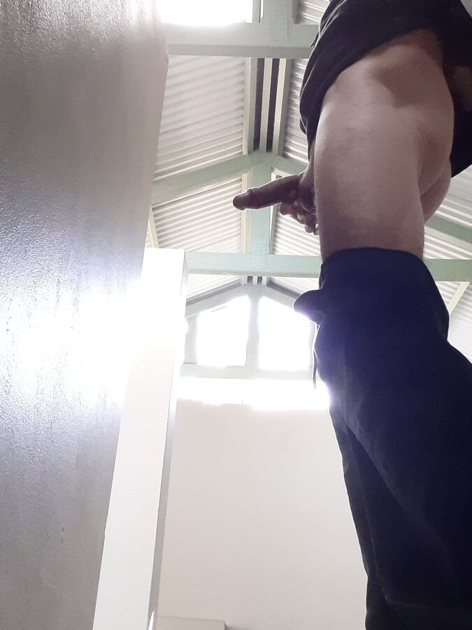 Out and about with my horny cock looking for a hungry mouth