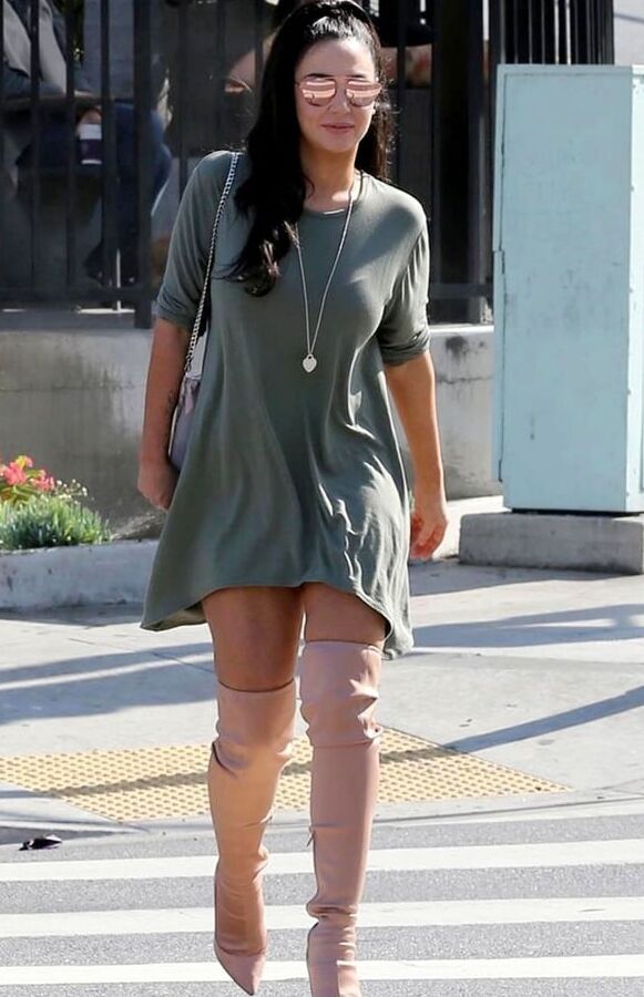Female Celebrity Boots &amp; Leather - Tulisa Contostavlos