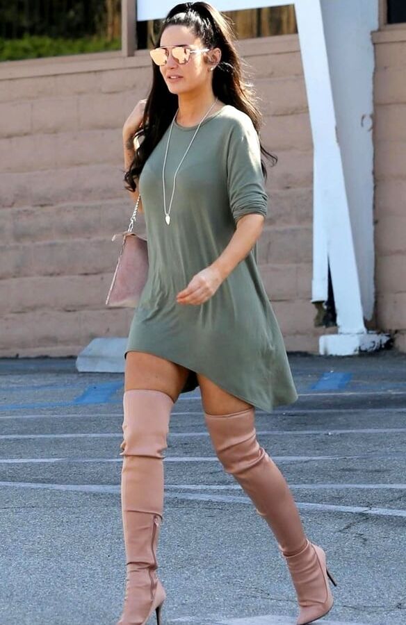 Female Celebrity Boots &amp; Leather - Tulisa Contostavlos
