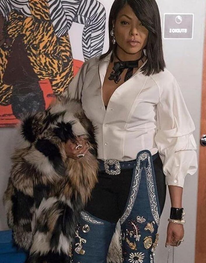 Female Celebrity Boots &amp; Leather - Taraji P Henson