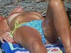 blue &amp; white bikini