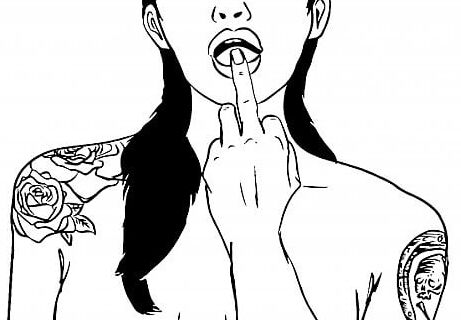 Women caressing themselves with their sex toy.