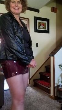 Purple Leather Skirt - by Redbull