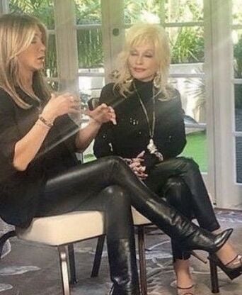 Female Celebrity Boots &amp; Leather - Jennifer Aniston