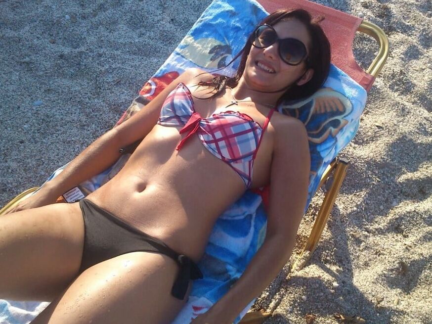 Slutty Greek Girl On The Beach