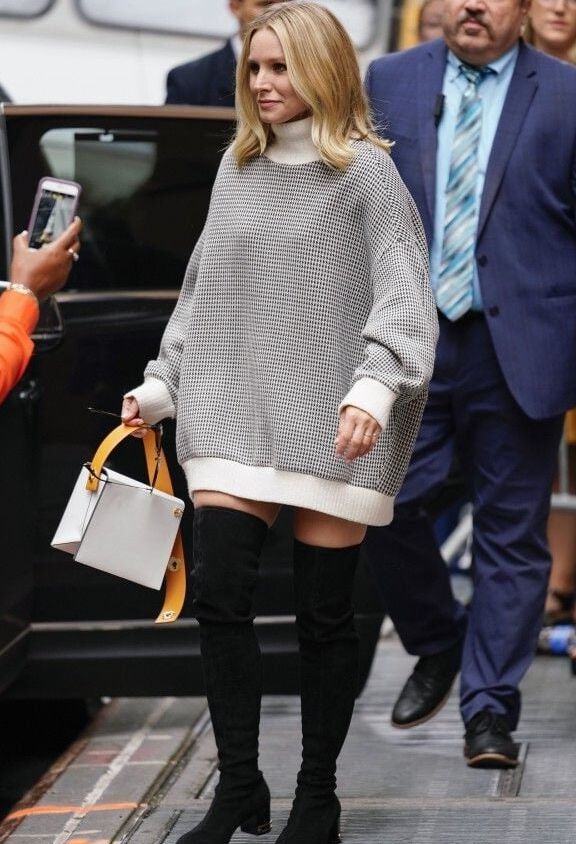 Female Celebrity Boots &amp; Leather - Kristen Bell