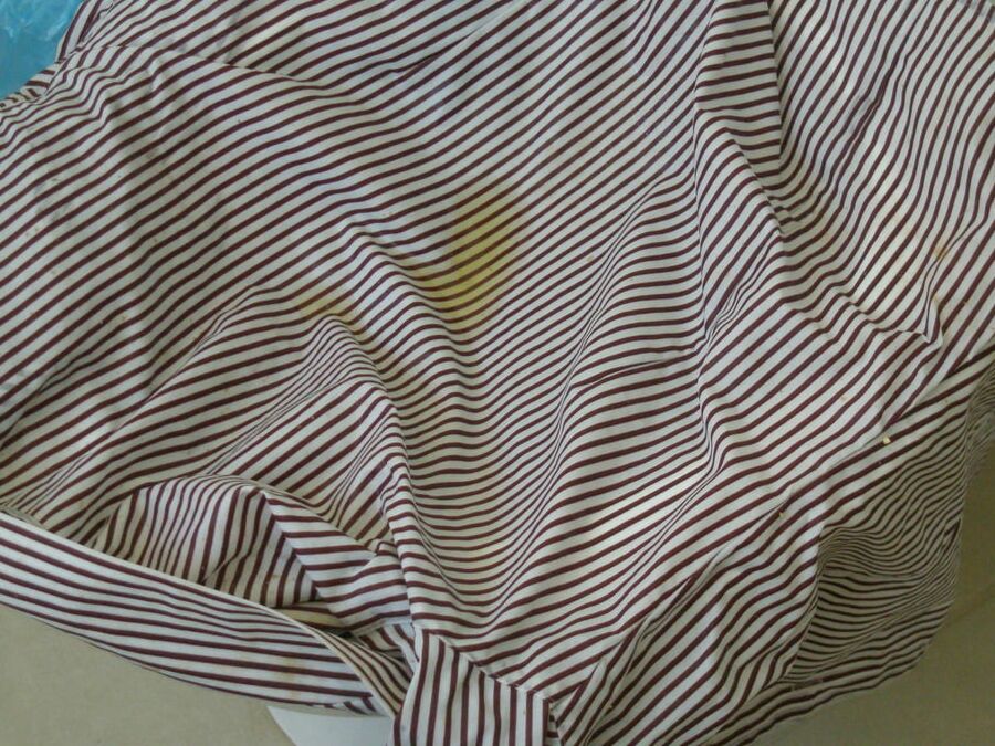 maroon striped blouse piss