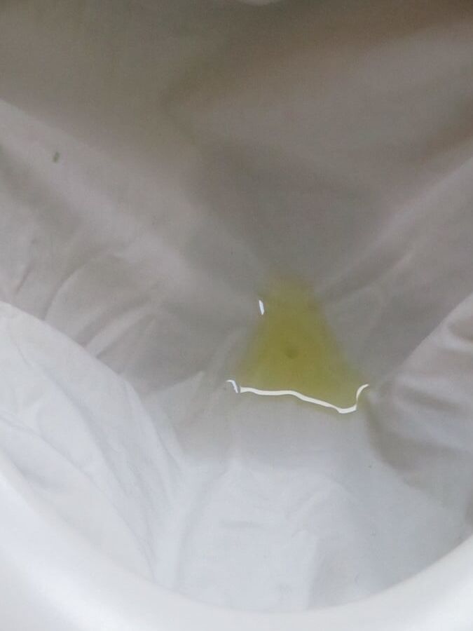 white blouse piss