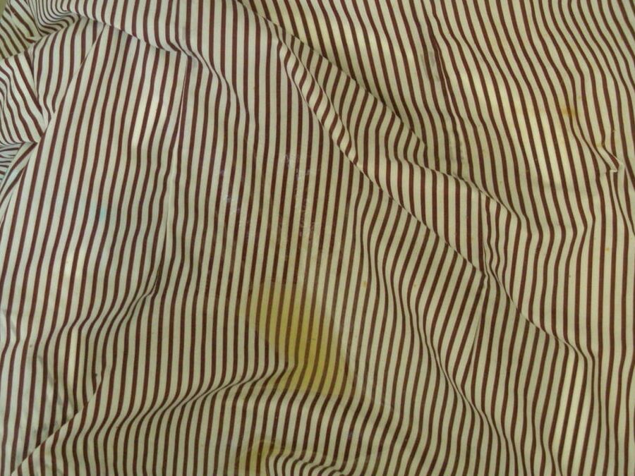maroon striped blouse piss