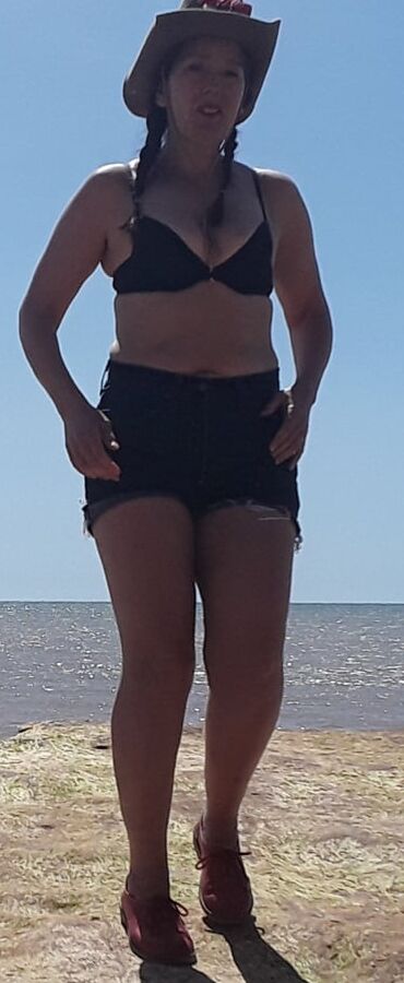 The Mrs in Her Levi Jeans Shorta Cut offs