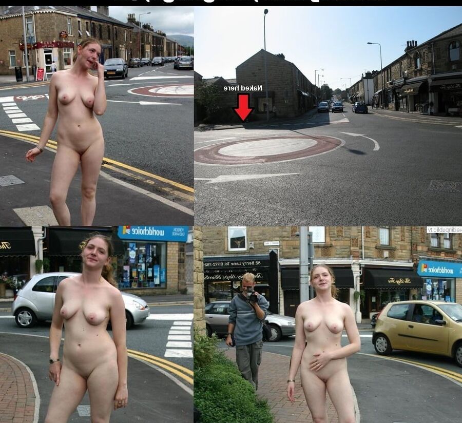 Sweet Louise naked in public