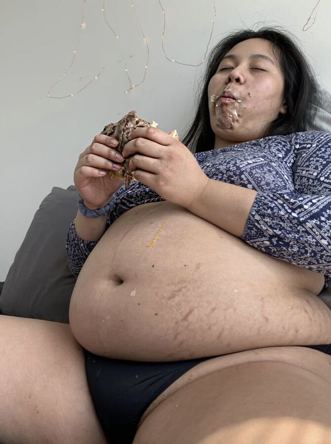 BBW Sexy Overstuffed Fat Belly Girls