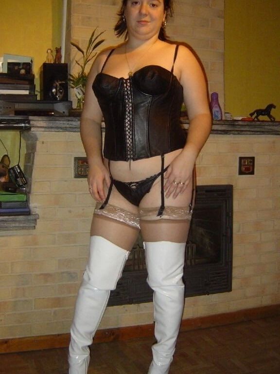 Pvc boots leather latex