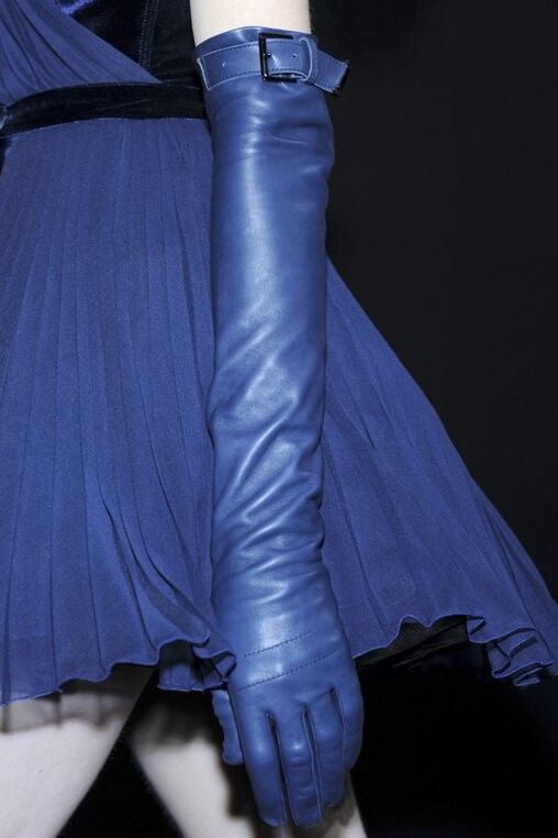 Blue Leather Gloves - by Redbull
