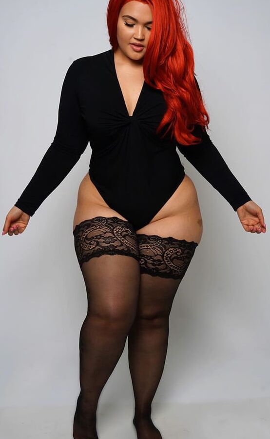 Light Skinned Thick BBW Ebony Stockings Pantyhose