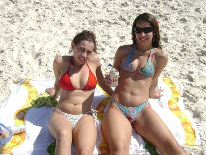 All types of women in the beach .