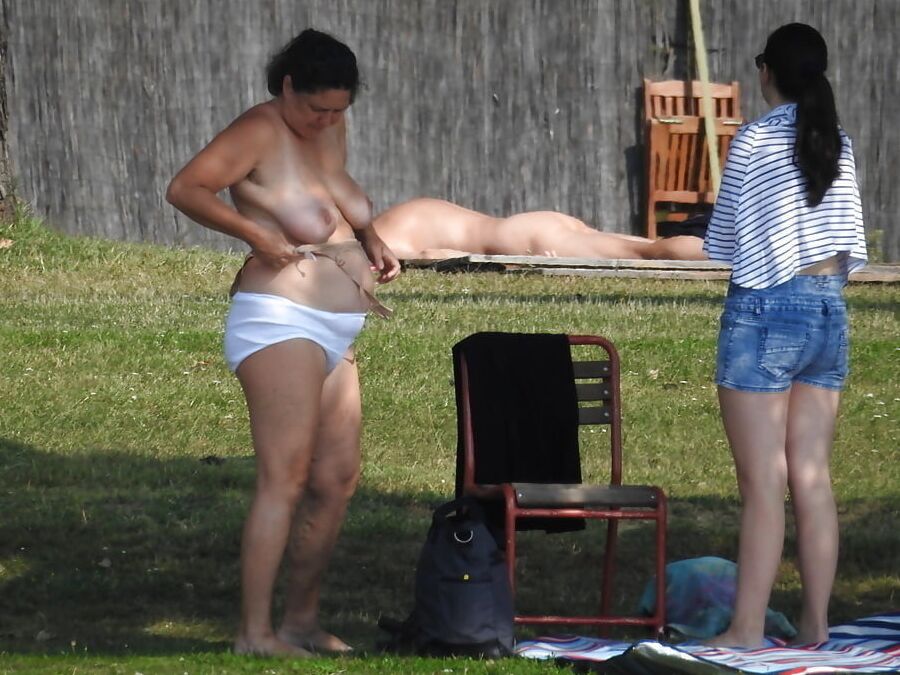 Nudist mother and daughter